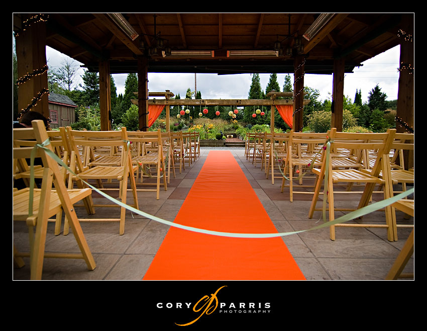 The outdoor wedding area with the Hebfarm 39s flower and herb gardens as the